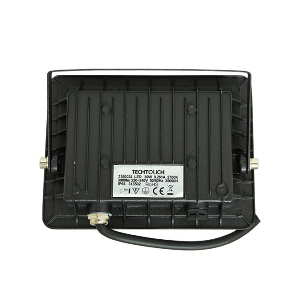 Projector X2 SUPERVISION IP65 1x30W LED 3000lm 4000K 120°C.16xL.2,8xAlt.12cm preto - Image 2