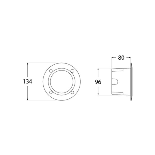 Aplique de encastrar LETI 1xGX53 IP66 L.8xD.13,4cm resina preta - Image 3