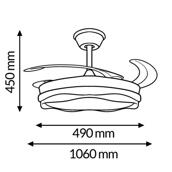 Ventoinha de Teto LED White Plant Ø106 cm  CCT - Image 2