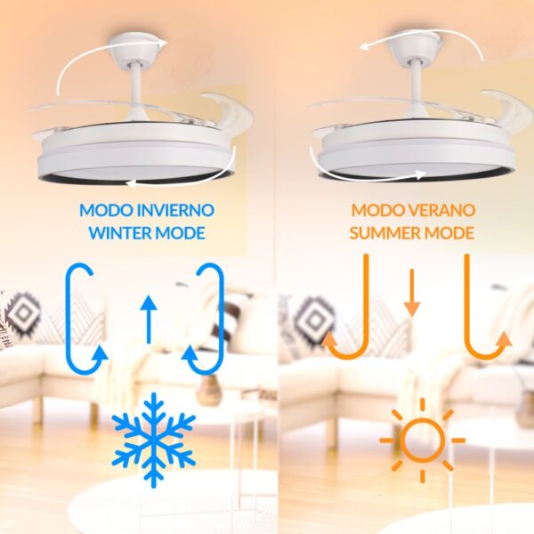 Ventoinha de Teto LED White Brooks Ø106 cm  CCT - Image 7