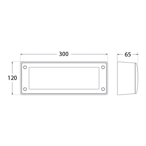 Aplique LETI 2xGX53 6W botão CCT (3cores) IP66 C.30xL.6,5xAlt.12cm resina cinza - Image 2