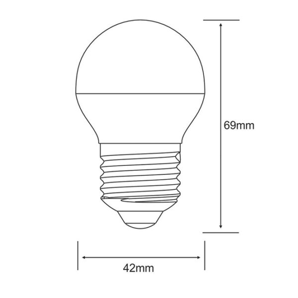 Lâmpada E27 (grosso) Esférica KALEIDO LED Regulável 3.5W 3000K 250lm -A+ - Image 2