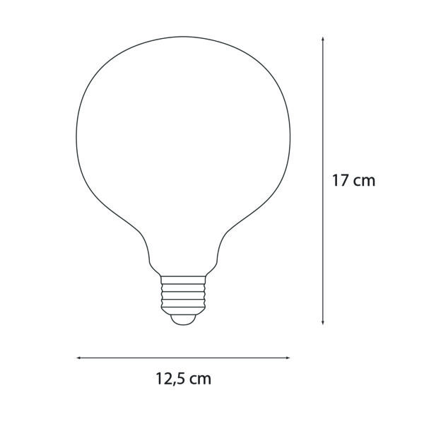Lâmpada E27 (grosso) Globo VALUE VINTAGE LED D125 8W 2200K 630lm Ambar - Image 2