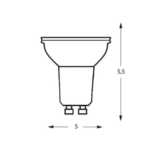 Lâmpada GU10 VALUE PLUS LED 6W 6400K 620lm 300cd 100° - Image 2