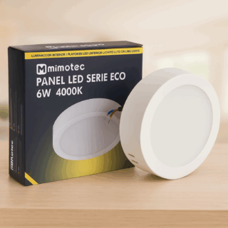 Painel LED Saliente Serie Eco Redondo 6W  4000K