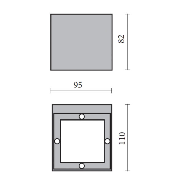 Aplique GINEVRA IP65 1xG9 C.9,5xL.11xAlt.8,2cm alumínio+vidro cor ferrugem - Image 2