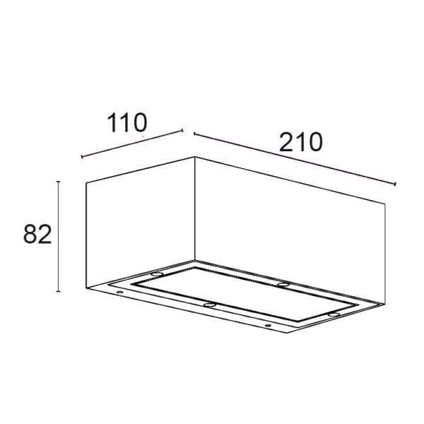 Aplique GIULIA IP65 1xE27 C.20,5xL.11xAlt.8,2cm cor ferrugem - Image 2