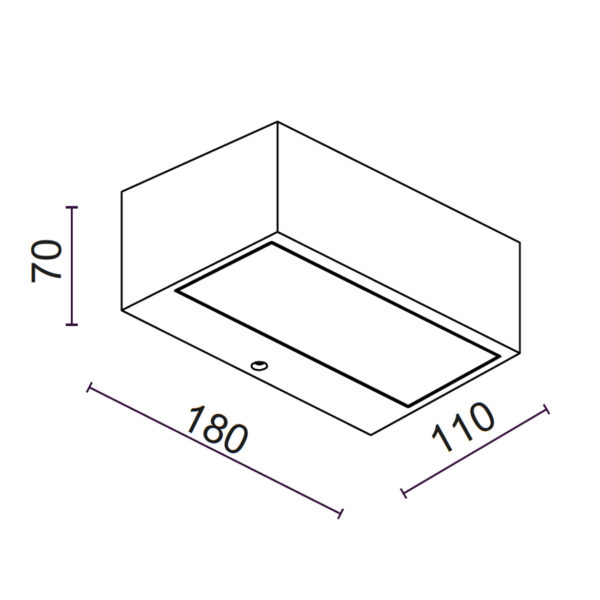 Aplique TECNO IP44 1xR7S 78mm C.17,5xL.11xAlt.7cm antracite - Image 2