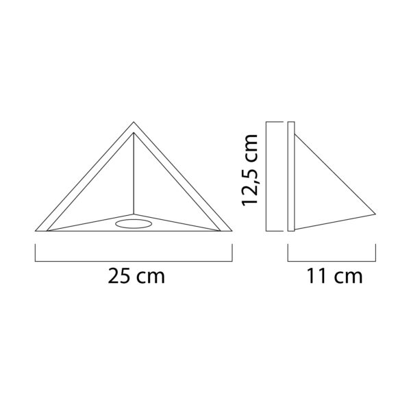 Aplique BELL IP54 1x6W LED 415lm 4000K C.25xL.11xAlt.12,5cm alumínio+vidro antracite - Image 2