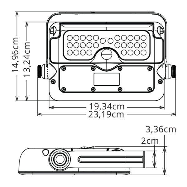 Aplique solar MURAT com sensor IP65 1x5W LED 500lm 6000K 90°C.23,19xL.14,94xAlt.3,36cm ABS+PC preto - Image 2