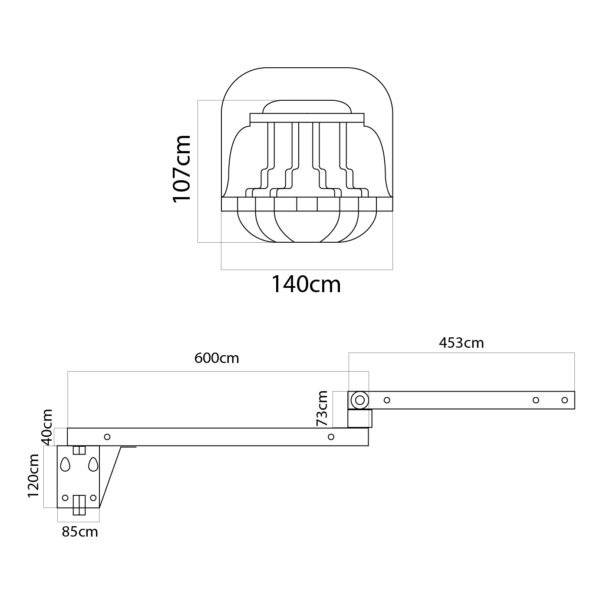Aplique KASPER articulado IP65 1x50W LED 5500lm 5700K 36° D.14,5cm amarelo - Image 2