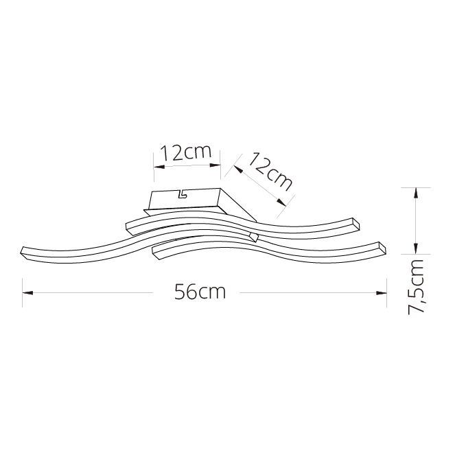 Plafond JORJA 3x6W LED 1800lm 4000K C.56xL.12xAlt.7,5cm branco - Image 2