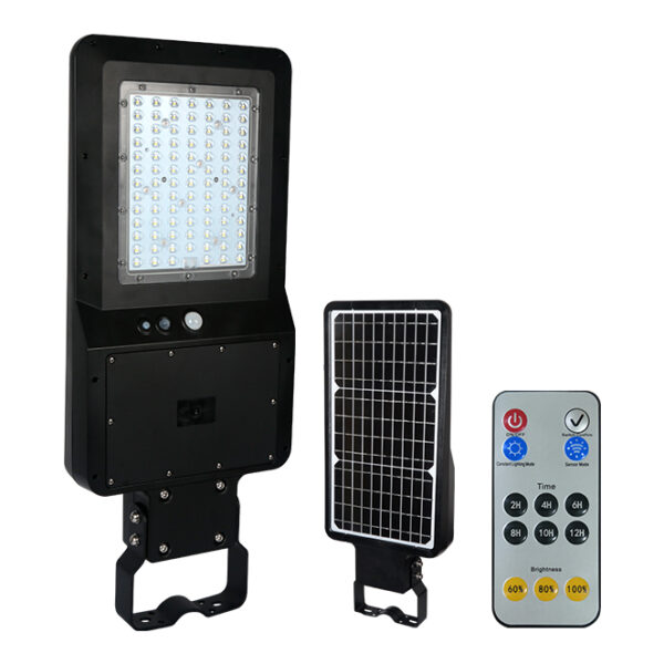 Aplique solar DALTON c/sensor e painel solar IP65 40W LED 6000lm 6000K 90° C.28,97xL.70,61xAlt7,36cm - Image 3
