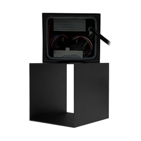 Aplique SOR IP65 2x5W LED CCT 3000/4000/6500K C.10xL.10xAlt.10cm preto - Image 2
