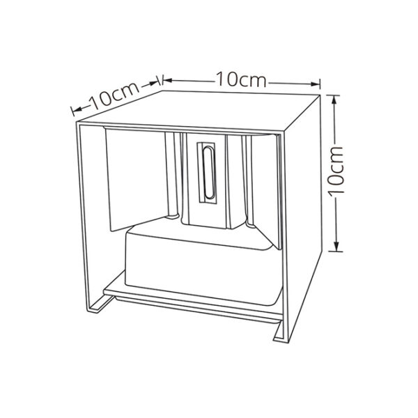 Aplique SOR IP65 2x5W LED CCT 3000/4000/6500K C.10xL.10xAlt.10cm antracite - Image 3