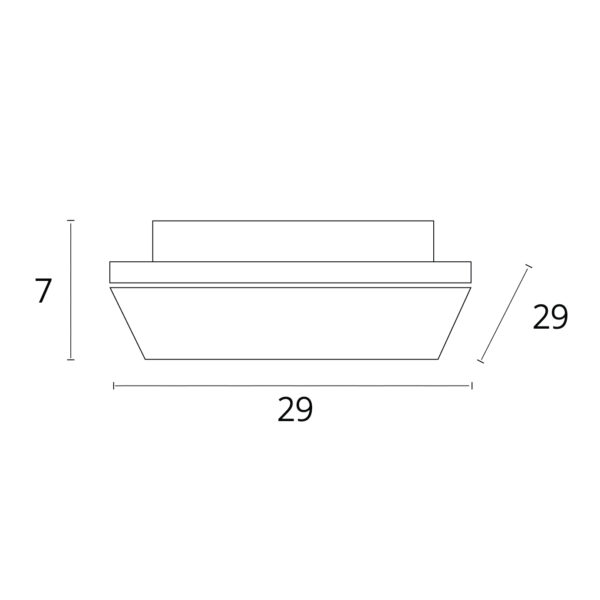 Plafond DRESDEN Quadrado 24W LED 6400K níquel - Image 2