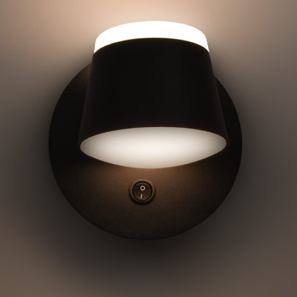 Aplique MYRIAM 10W LED 625lm 3000K C.12xL.12,8xAlt.12cm preto - Image 2