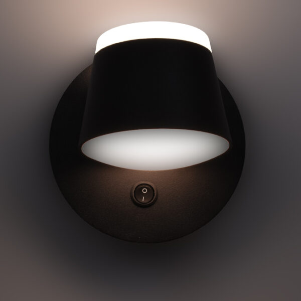 Aplique MYRIAM 10W LED 625lm 4000K C.12xL.12,8xAlt.12cm preto - Image 2