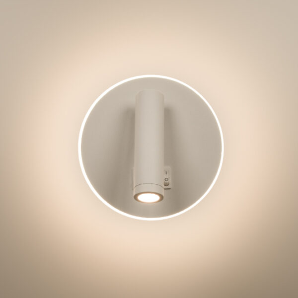 Aplique MONDRIAN 11W LED 657lm 3000K C.14xL.6,8xAlt.14cm branco - Image 3
