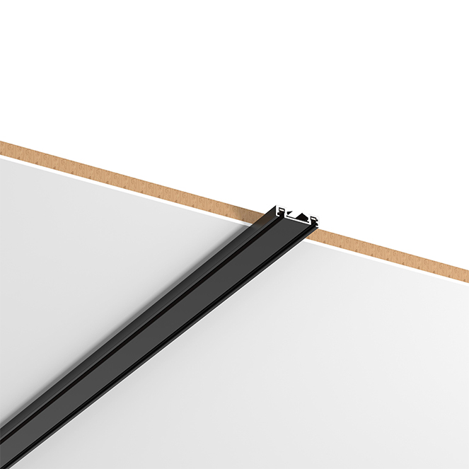 Calha magnética PIQUET 2m (2 condutores) 48Vdc C.2000xL.26xA.6mm em preto - Image 2