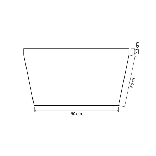 Painel de superfície TOLSTOI 60x60 1x48W LED 3840lm 4000K 120° C.60xL.60xAlt.2,3cm branco - Image 2