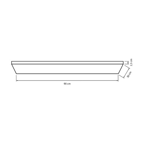 Painel de superfície TOLSTOI 30x90 1x72W LED 5760lm 4000K 120° C.90xL.30xAlt.2,3cm branco - Image 2