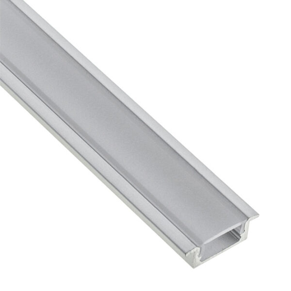Calha com abas para fita LED com difusor fosco (para embutir) - Image 2