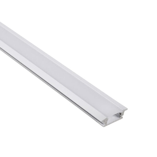 Calha com abas para fita LED branco com difusor opalino (para embutir) L.24,7x Alt.7mm - Image 2