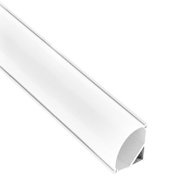 Calha de canto sem abas para fita LED com difusor opalino L.15,8x Alt.15,8mm - Image 2