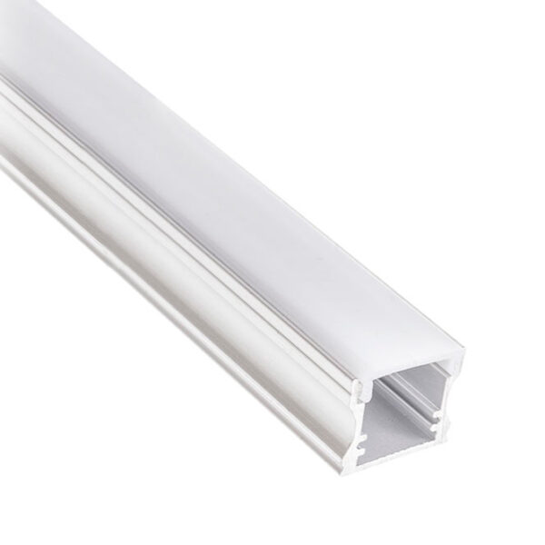 Calha funda sem abas para fita LED com difusor opalino L.17x Alt.14,5mm - Image 2
