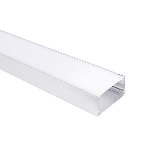 Calha sem abas para fita LED com difusor opalino L.40x Alt.20mm - Image 2