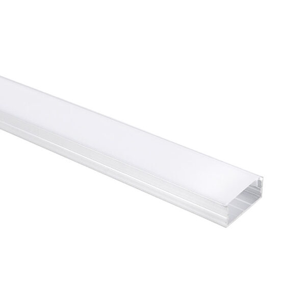 Calha sem abas para fita LED com difusor opalino L.23,5x Alt.9,8mm - Image 2