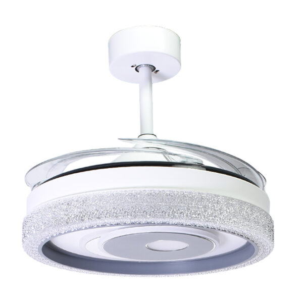 Ventoinha de tecto TRIO branca, 4 palas retráteis, 72W LED 3000|4000|6000K, Alt.35xD.108/50cm - Image 2