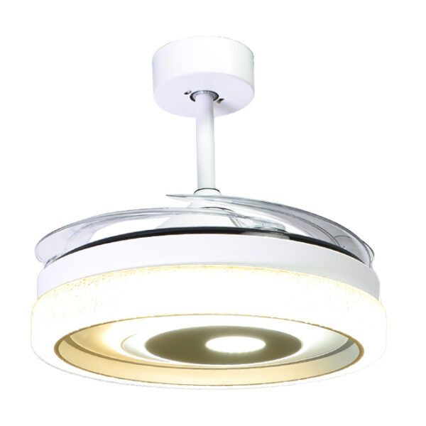 Ventoinha de tecto TRIO branca, 4 palas retráteis, 72W LED 3000|4000|6000K, Alt.35xD.108/50cm - Image 3
