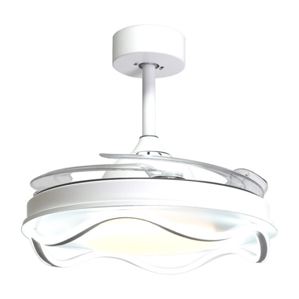 Ventoinha de tecto ANTEA branca, 4 palas retráteis, 72W LED 3000|4000|6000K, Alt.35xD.108/50cm - Image 3