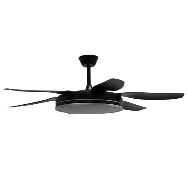 Ventoinha de tecto ORION preta, 6 palas, 72W LED 3000|4000|6000K A.35xD.132/50cm - Image 2