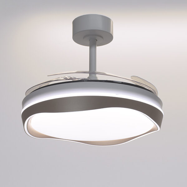 Ventoinha de tecto ALMATI branco/ouro, 4 palas retráteis, 72W LED 3000|4000|6000K, Alt.35xD.108/50cm - Image 3