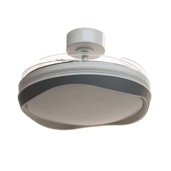 Ventoinha de tecto ALMATI branco/prata, 4palas retráteis, 72W LED 3000|4000|6000K, Alt.35xD.108/50cm - Image 2