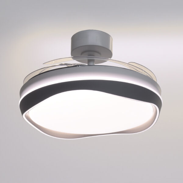 Ventoinha de tecto ALMATI branco/prata, 4palas retráteis, 72W LED 3000|4000|6000K, Alt.35xD.108/50cm - Image 3