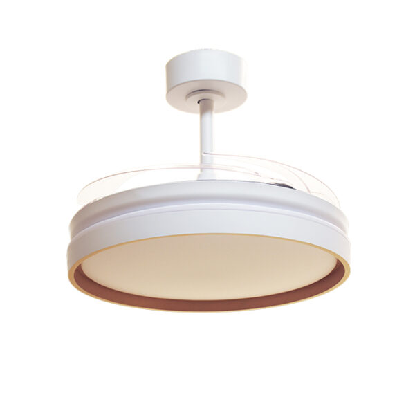 Ventoinha de tecto AKRAN dourado, 4 palas retráteis, 72W LED 3000|4000|6000K, Alt.35xD.108/50cm - Image 2