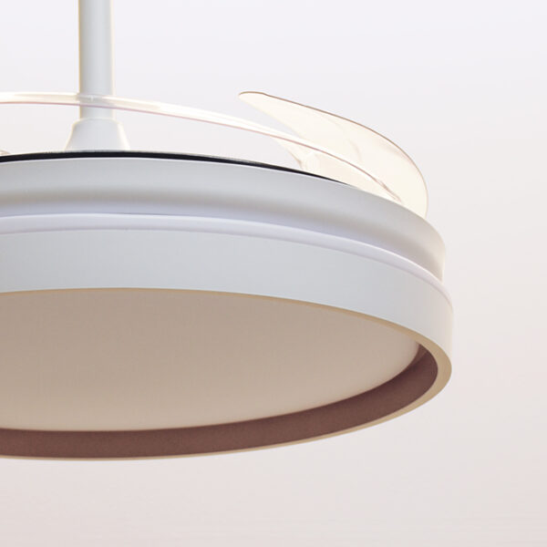 Ventoinha de tecto AKRAN dourado, 4 palas retráteis, 72W LED 3000|4000|6000K, Alt.35xD.108/50cm - Image 3