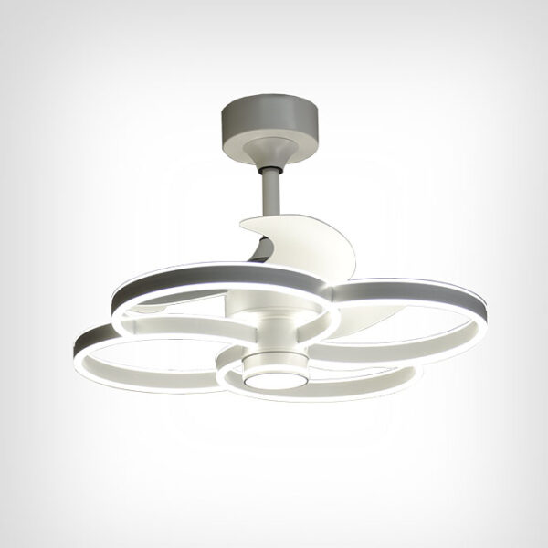 Ventoinha de tecto TREBOL branco, 3 palas, 125W+125W LED 3000|4000|6000K A.50xD.60cm - Image 2