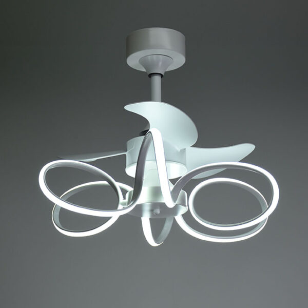 Ventoinha de tecto KARLA branco, 3 palas, 65W+65W LED 3000|4000|6000K A.50xD.63cm - Image 3