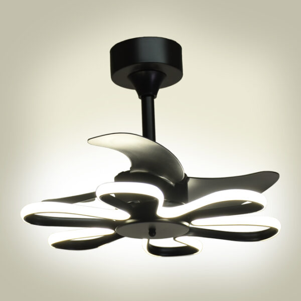 Ventoinha de tecto ENEBRO preta, 3 palas, 30W+30W LED 3000|4000|6000K A.41xD.53cm - Image 2