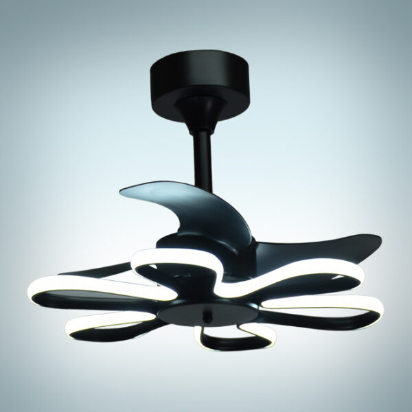Ventoinha de tecto ENEBRO preta, 3 palas, 30W+30W LED 3000|4000|6000K A.41xD.53cm - Image 3