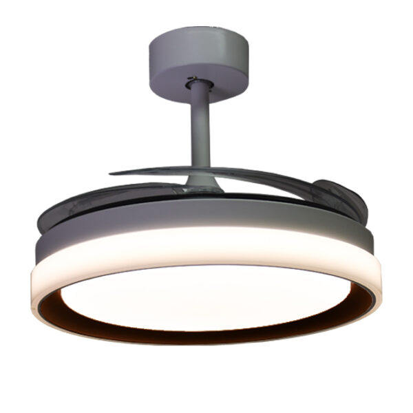 Ventoinha de tecto KIGALI branca/preta, 4palas retráteis, 72W LED 3000|4000|6000K, Alt.35xD.108/50cm - Image 3