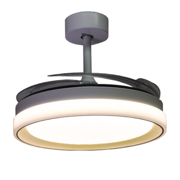 Ventoinha de tecto KIGALI branca/branca, 4palas retráteis, 72W LED 3000|4000|6000K Alt.35xD.108/50cm - Image 3