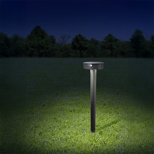 Foco com espigão FIORINA 2W LED 4000K c/sensor movimento e painel solar IP55 Alt.78xD.16cm preto - Image 2