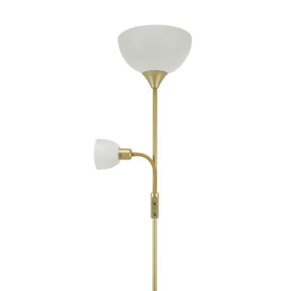 Candeeiro de pé TORINO com braço de leitura 1xE27+1xE14 Alt.179xD.25cm dourado - Image 2