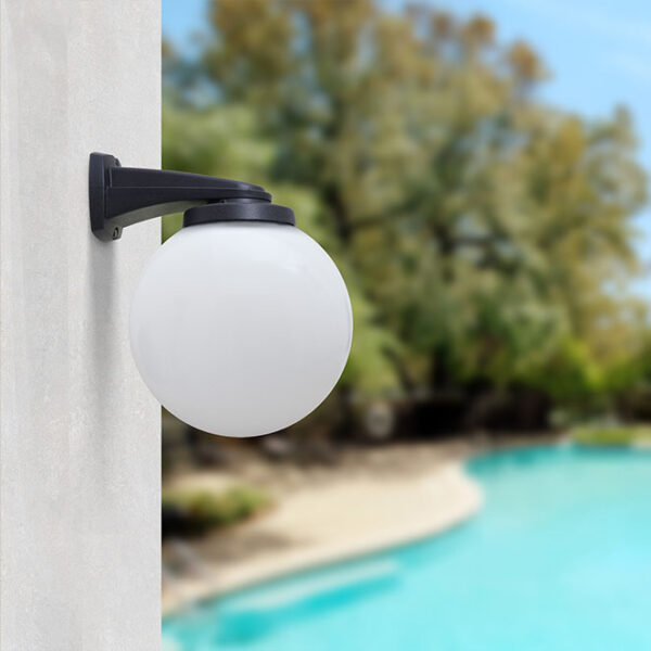 Aplique GLOBE 1xE27 IP55 C.25xL.29xAlt.33cm resina preta - Image 2